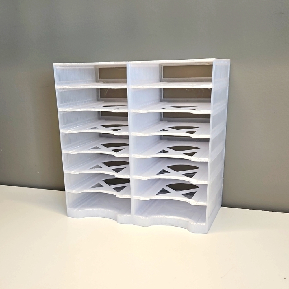 Stamp pad stand organizers White 3D printed Plastic Storage Organizer